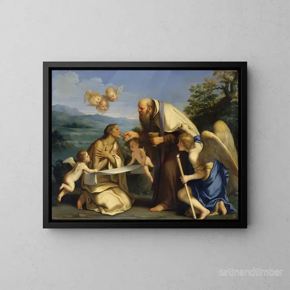Reproduktion av målningen La Dernière Communion de Sainte Marie de l’Égypte – Marcantonio Franceschini Reproduktion av målningen La Dernière Communion de Sainte Marie de l’Égypte – Marcantonio Franceschini