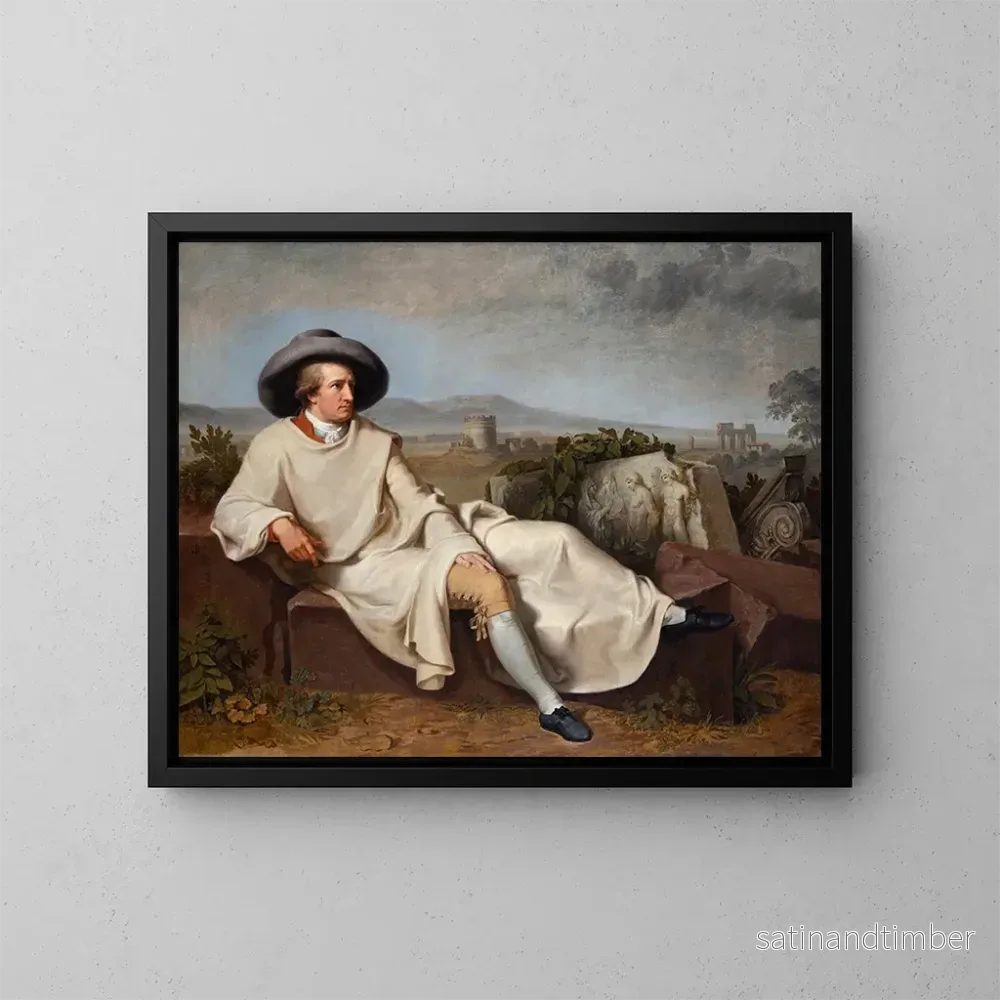 Reproduktion av målningen Goethe i den romerska landsbygden - Johann Heinrich Wilhelm Tischbein