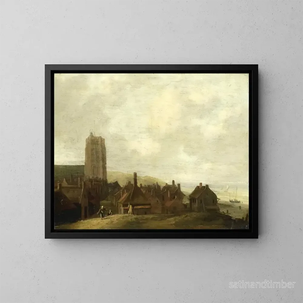 Reproduktion av målningen Vue d’Egmond aan Zee – Ludolf Bakhuizen