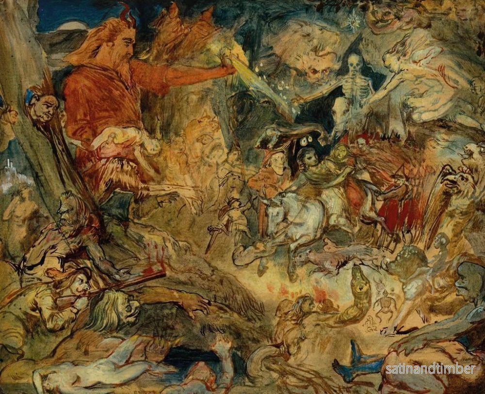 Reproduktion av målningen Le Sabbat des sorcières - Theodor von Holst - Bild 2