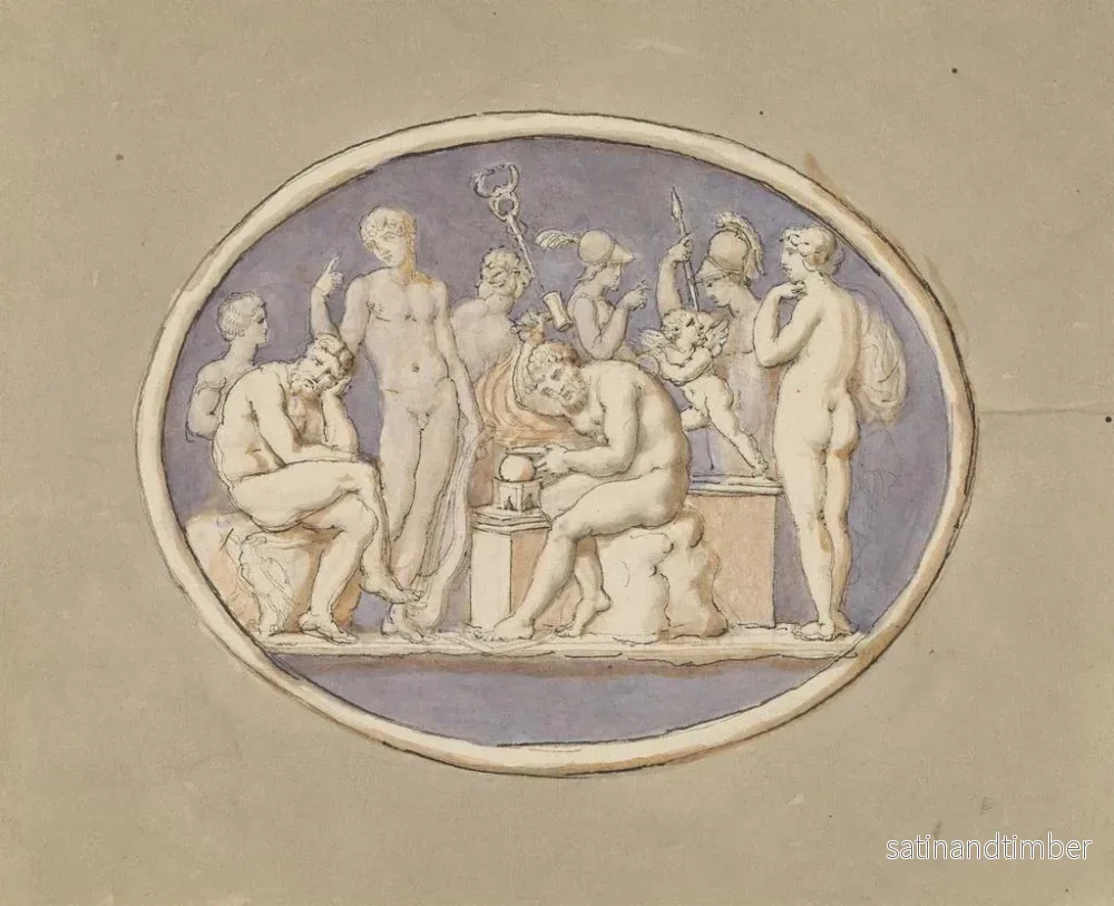 Reproduktion av målningen Vulcain et les dieux et déesses - Edward Francis Burney - Bild 2