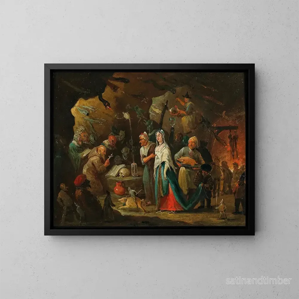 Reproduktion av målningen La Tentation de saint Antoine - Egbert van Heemskerck le Jeune