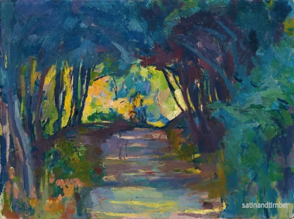 Reproduktion av målningen Vägskog - Giovanni Giacometti - Bild 2