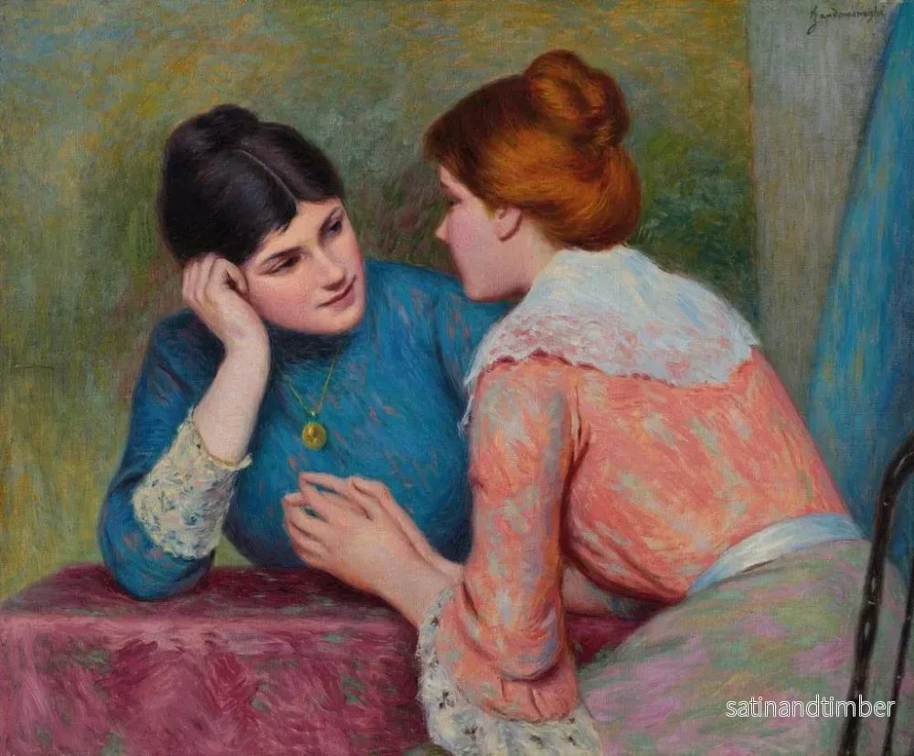 Reproduktion av målningen Conversation - Federico Zandomeneghi - Bild 2