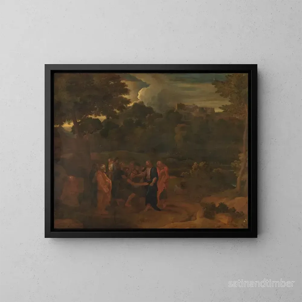 Reproduktion av målningen La guérison des deux aveugles à Jéricho - Nicolas Poussin