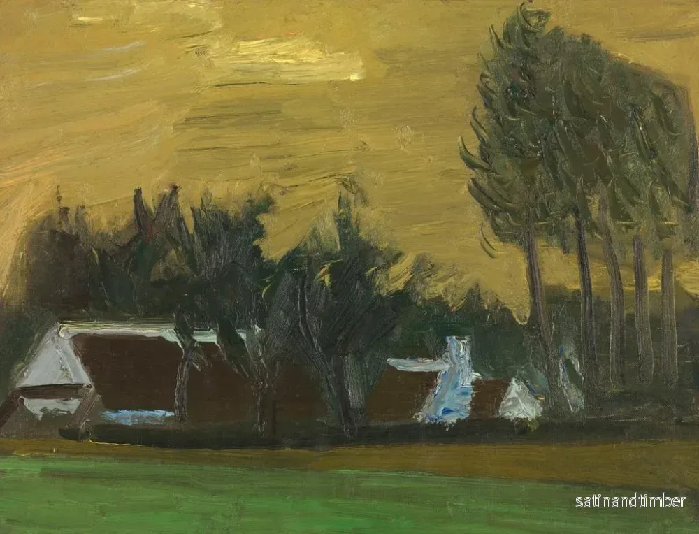 Reproduktion av målningen Landskap med svarta italienska popplar - Gustave De Smet - Bild 2