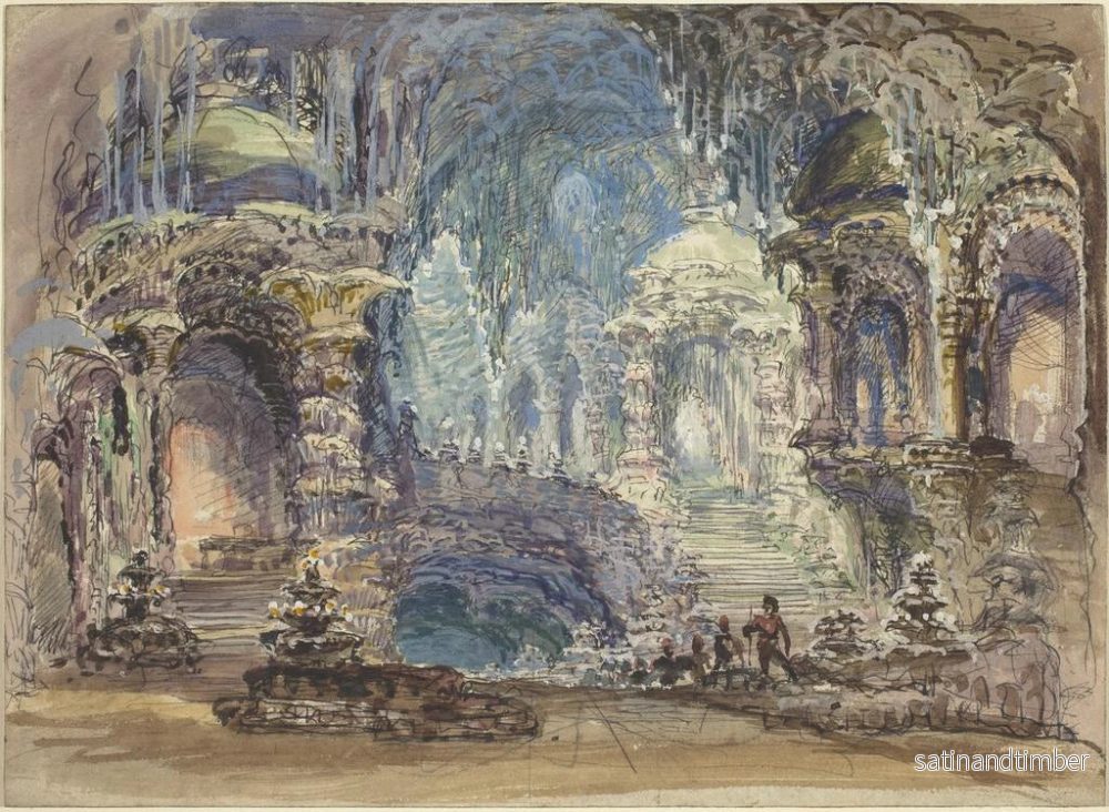 Reproduktion av målningen Pavillons fantastiques dans une grotte - Robert Caney - Bild 2