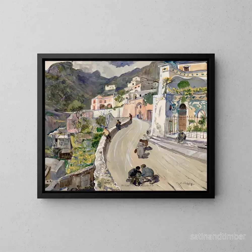 Reproduktion av målningen Vue de Positano - Oskar Laske