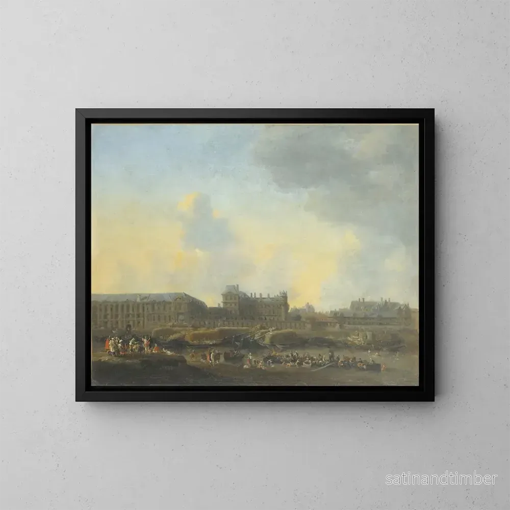 Reproduktion av målningen Le Louvre et l’Hôtel de Bourbon vus de la rive gauche – Reinier Nooms Reproduktion av målningen Le Louvre et l’Hôtel de Bourbon vus de la rive gauche – Reinier Nooms