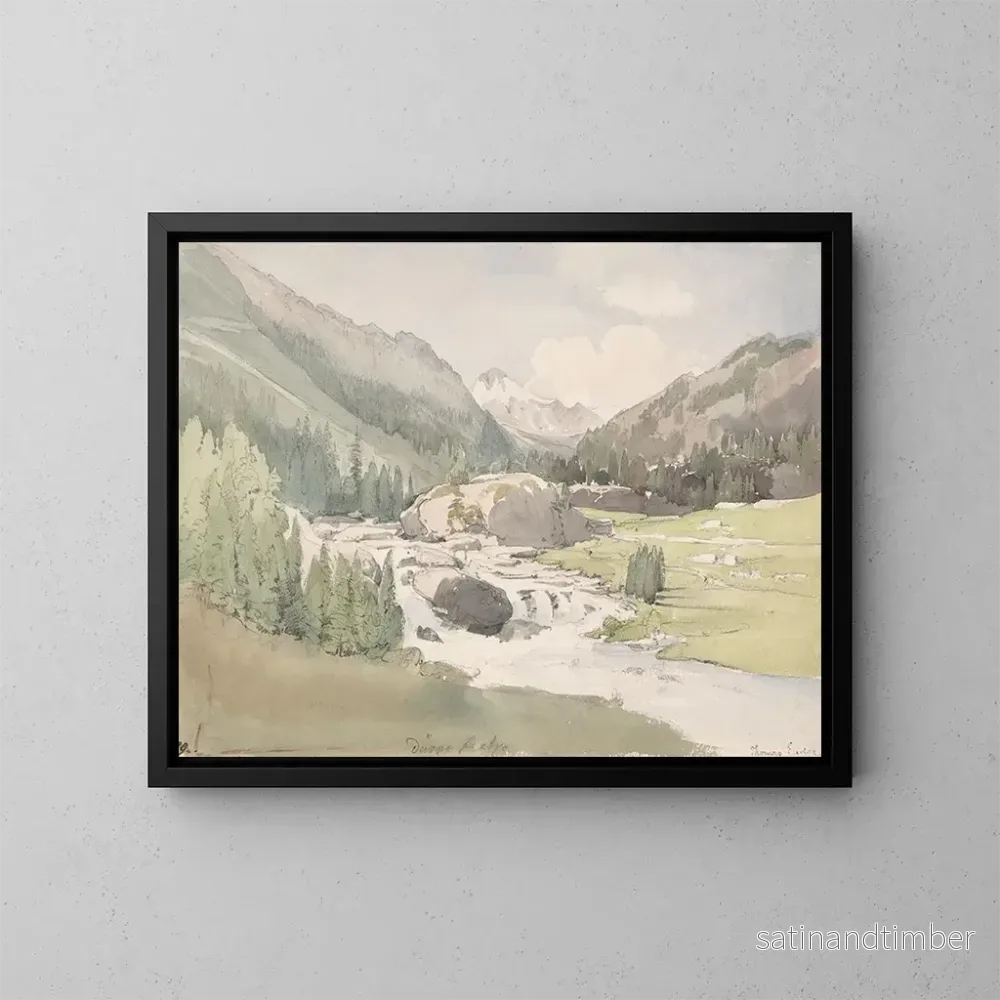 Reproduktion av målningen Vallée de montagne – Thomas Ender Reproduktion av målningen Vallée de montagne – Thomas Ender