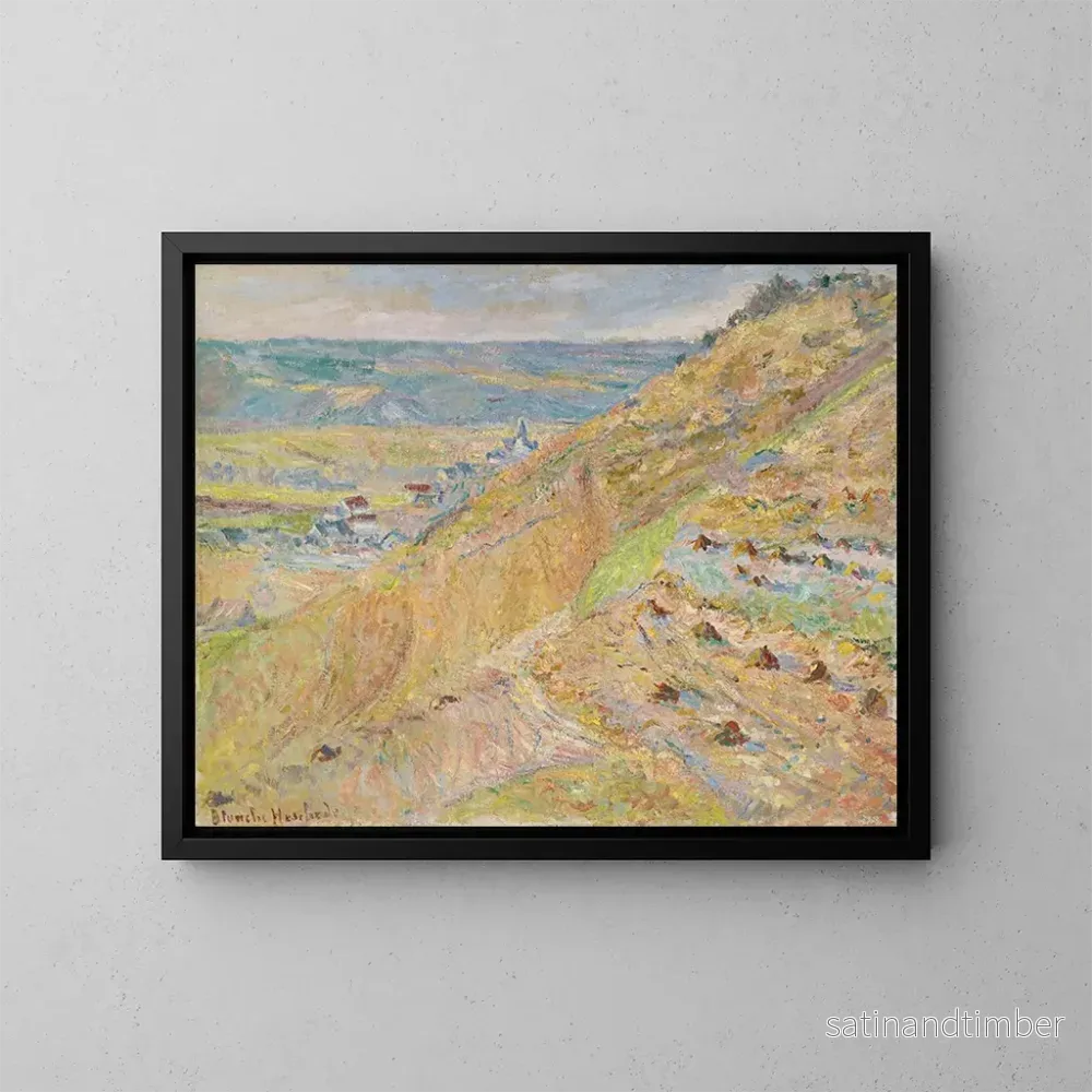 Reproduktion av målningen La Côte à Giverny - Blanche Hoschedé-Monet