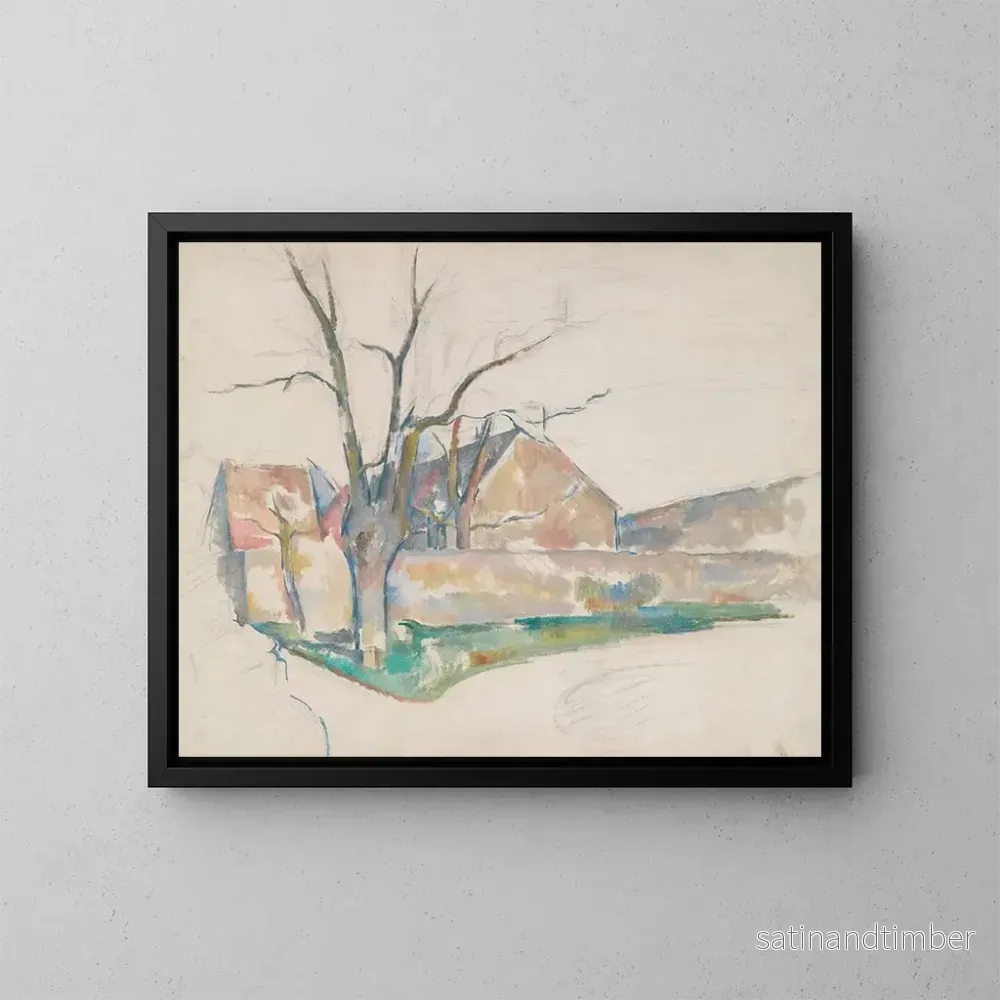 Reproduktion av målningen vinterlandskap - Paul Cézanne
