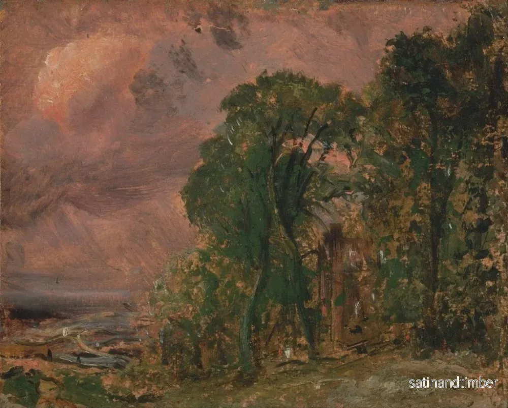 Reproduktion av tavlan En vy i Hampstead i stormigt väder - John Constable - Bild 2