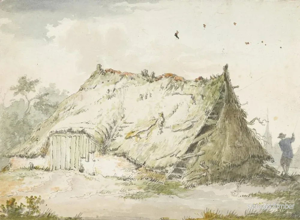 Reproduktion av målningen av en förfallen gård - Pieter Bartholomeusz Barbiers - Bild 2