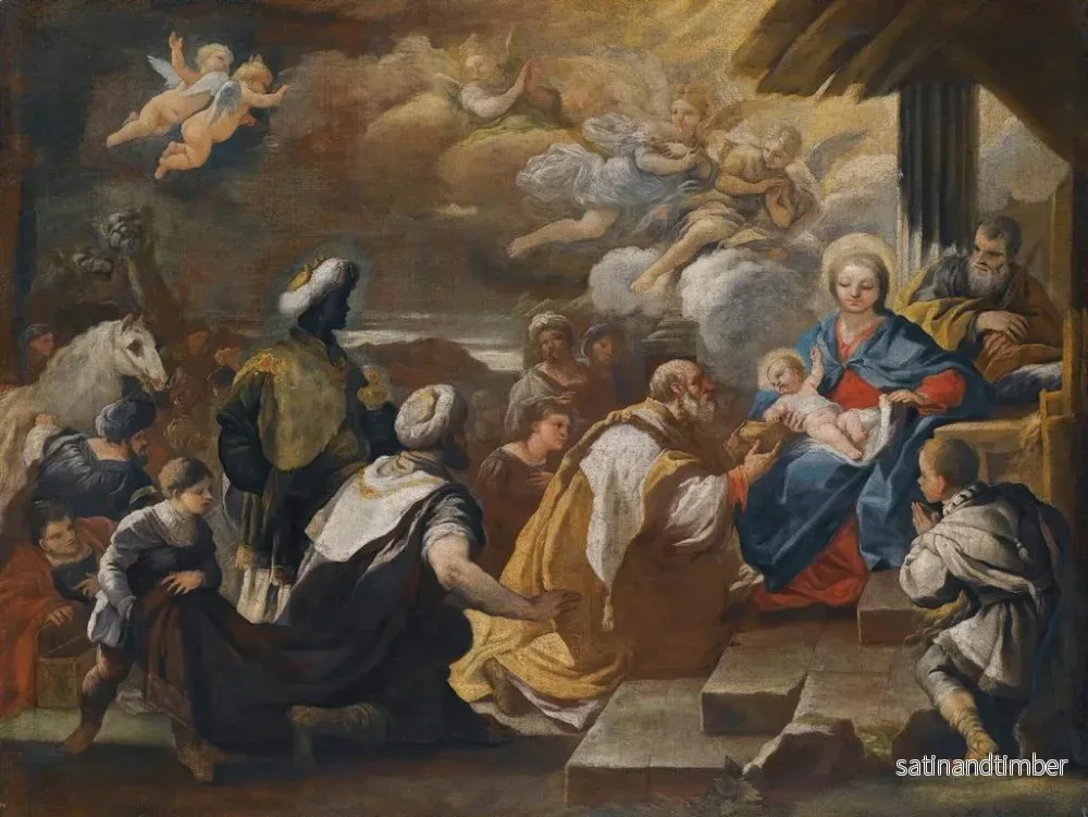 Reproduktion av målningen L'Adoration des Mages - Luca Giordano - Bild 2