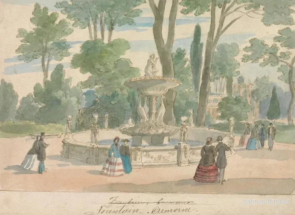 Reproduktion av målningen Fontaine de Cremorne - William Henry Brooke - Bild 2