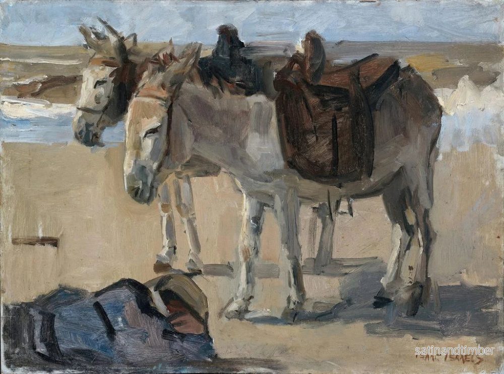 Reproduktion av målningen av två åsnor - Isaac Israëls - Bild 2