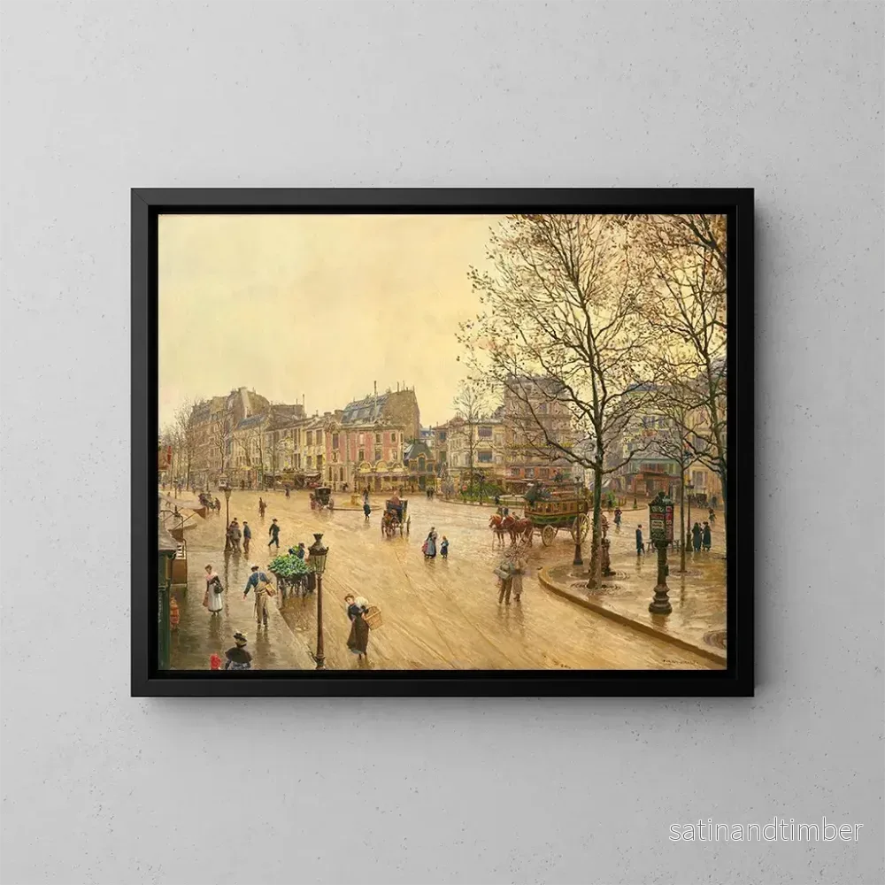 Reproduktion av målningen La place Pigalle - Marie-François Firmin-Girard