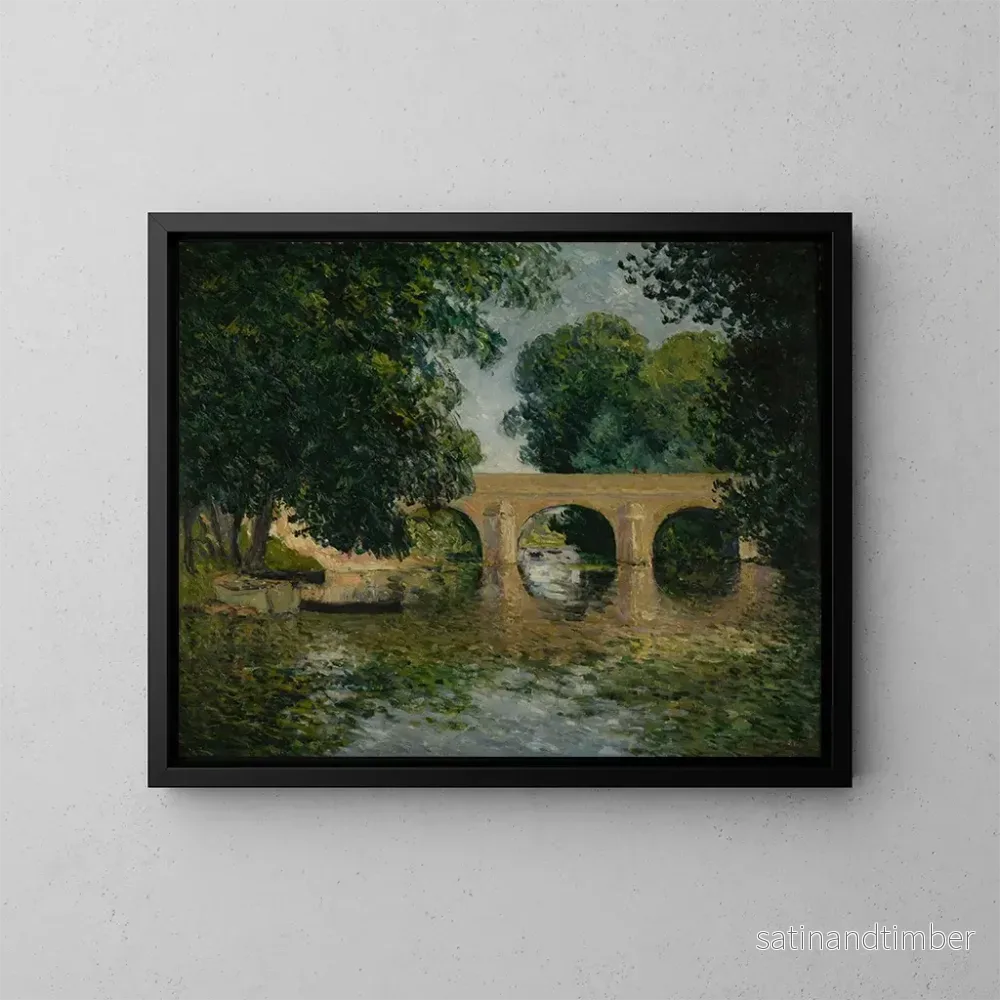 Reproduktion av målningen Le pont de l'Isle-Adam ou le Vieux pont - Maxime Maufra