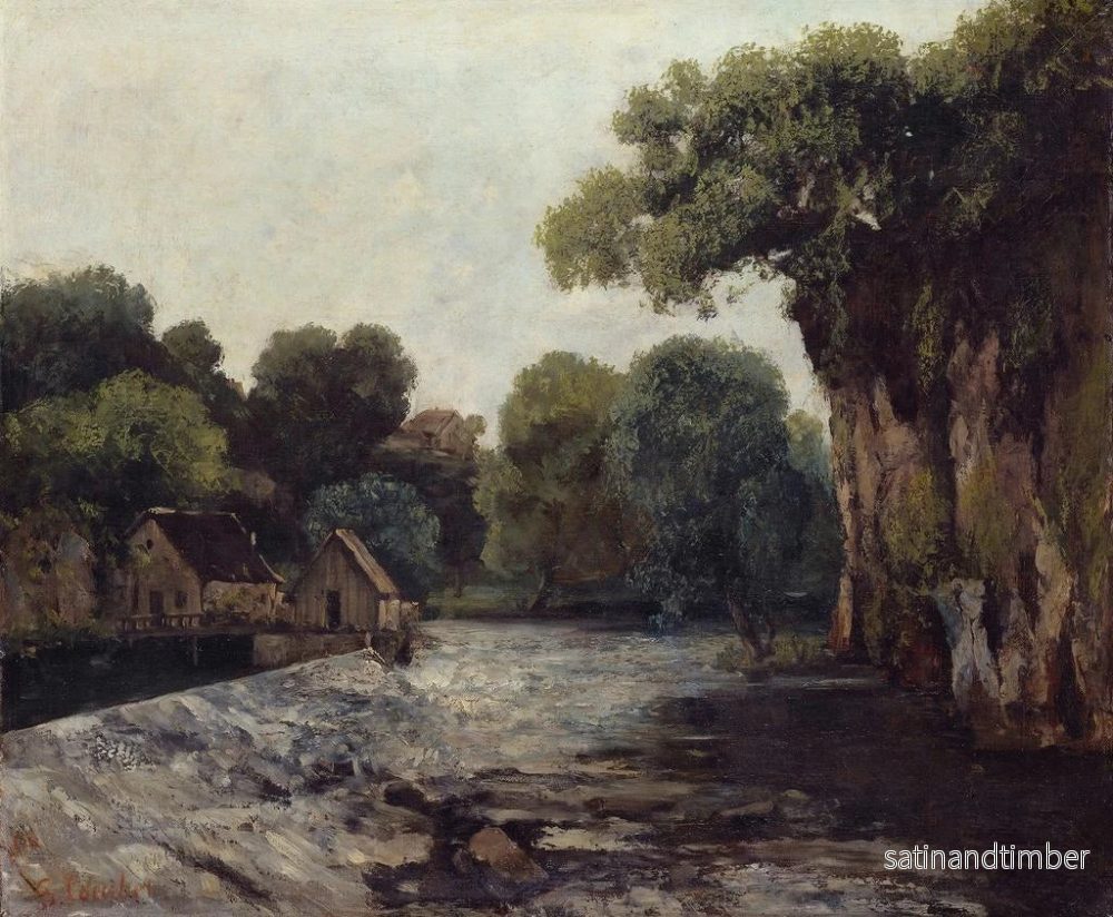 Reproduktion av målningen Le déversoir au moulin - Gustave Courbet - Bild 2
