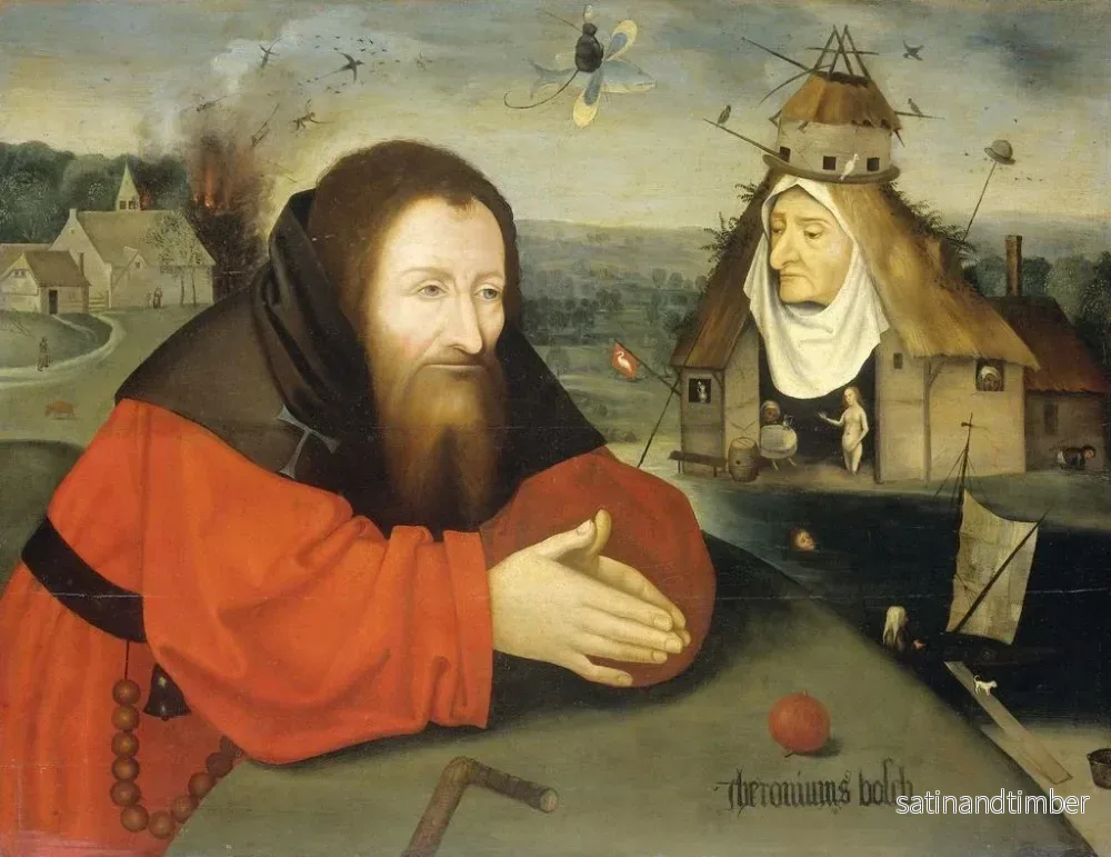 Reproduktion av målningen La Tentation de saint Antoine - Manière de Jérôme Bosch - Bild 2