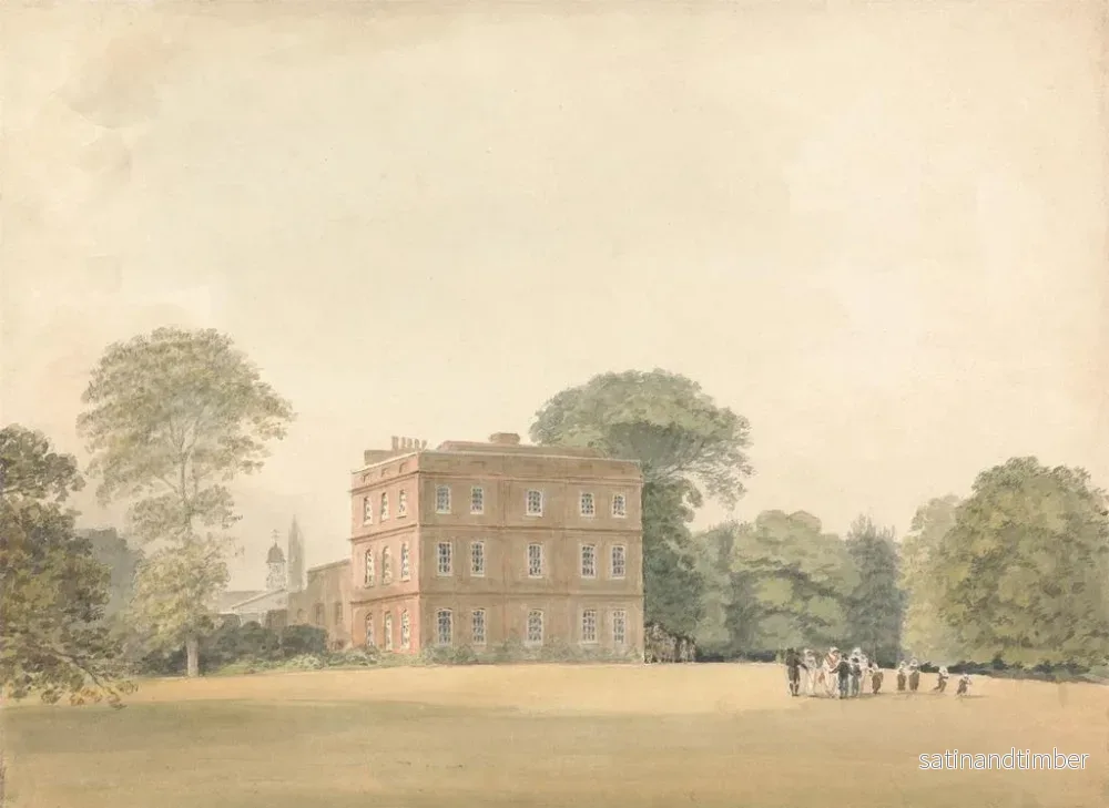 Reproduktion av målningen Vue latérale de la maison Ayot, Hertfordshire - Samuel Davis - Bild 2