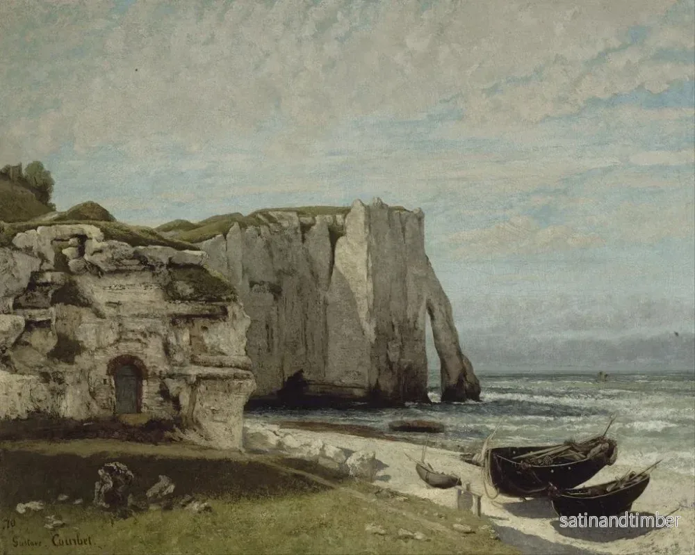Reproduktion av målningen Les falaises d'Étretat après la tempête - Gustave Courbet - Bild 2