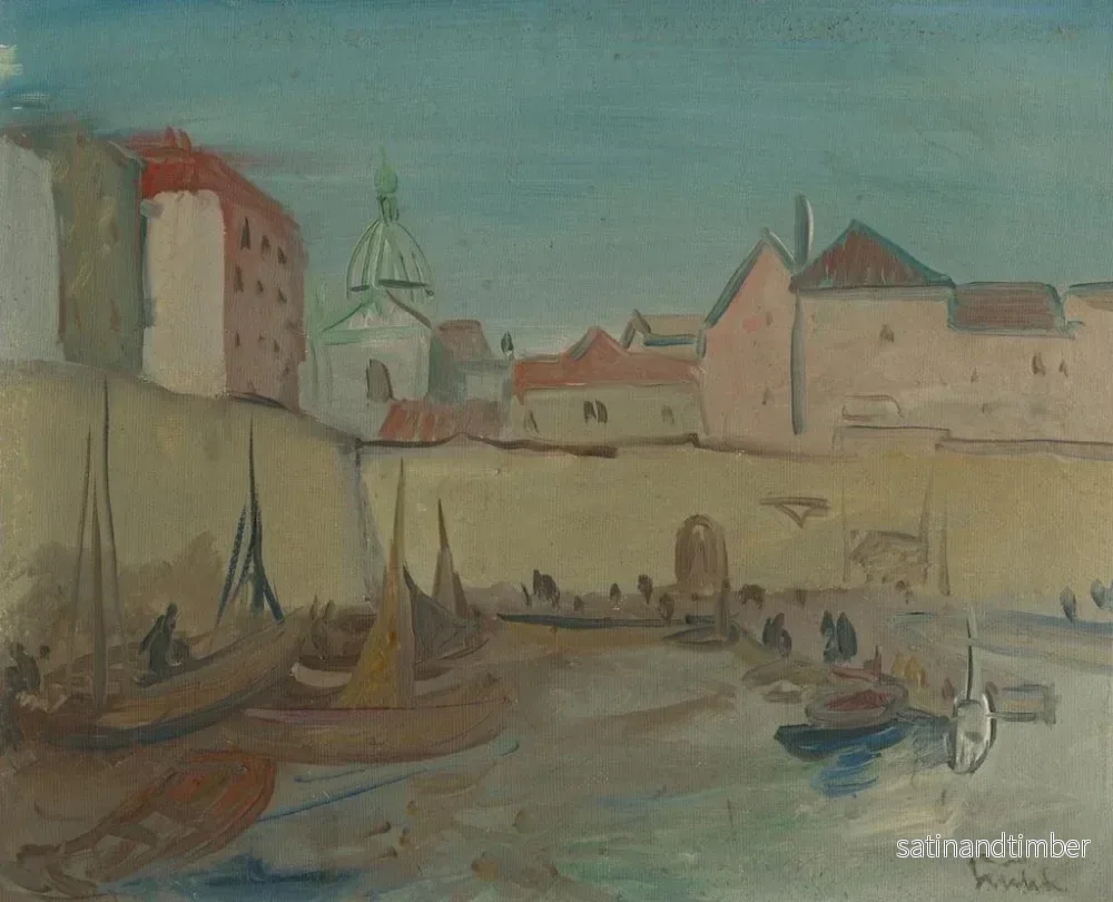 Reproduktion av målningen av Dubrovniks hamn - Václav Říha - Bild 2