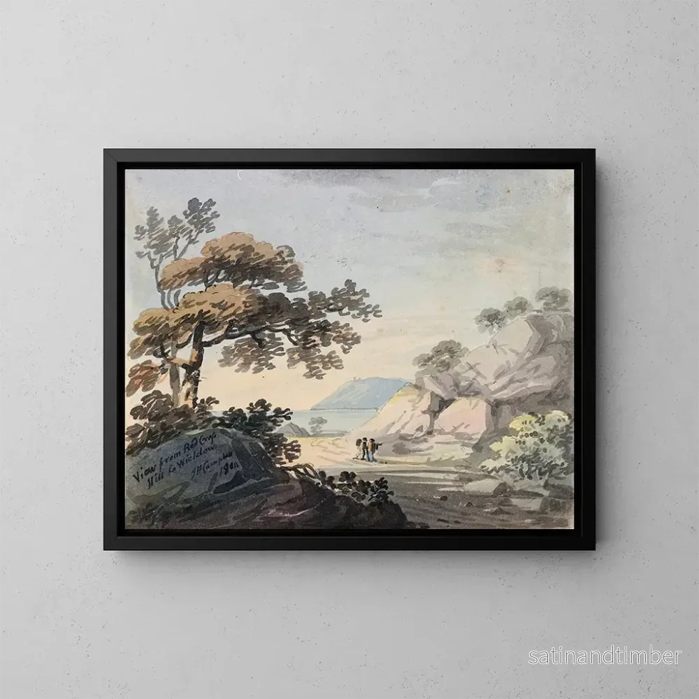Reproduktion av målningen La vue depuis la colline de la Croix-Rouge, comté de Wicklow - John Henry Campbell
