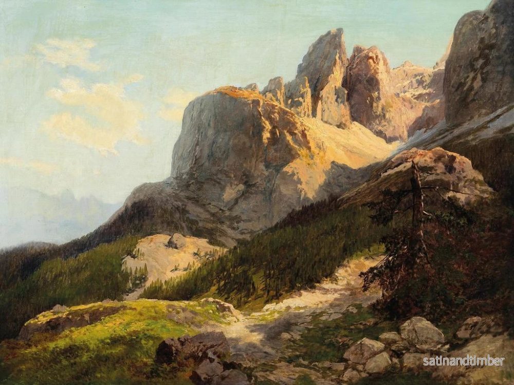 Reproduktion av målningen i Dolomiterna - Konrad Petrides - Bild 2