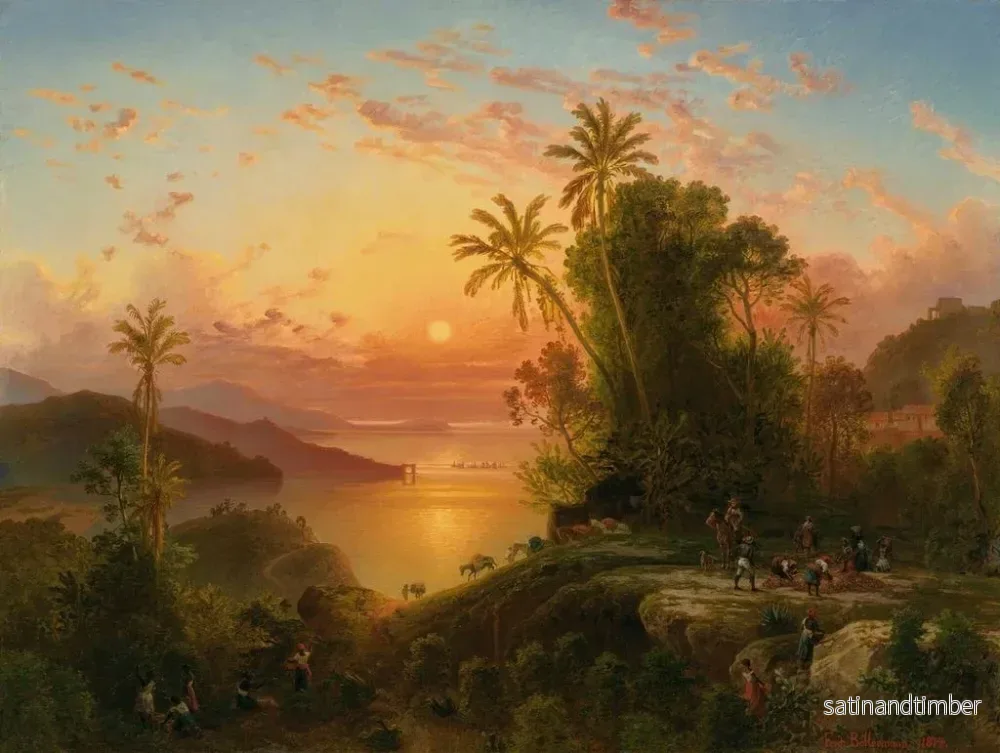 Reproduktion av målningen Costa de la Guaira vid solnedgången - Ferdinand Bellermann - Bild 2