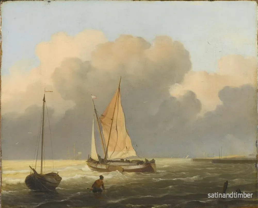 Reproduktion av målningen Mer au large med en segelbåt - Ludolf Bakhuizen - Bild 2