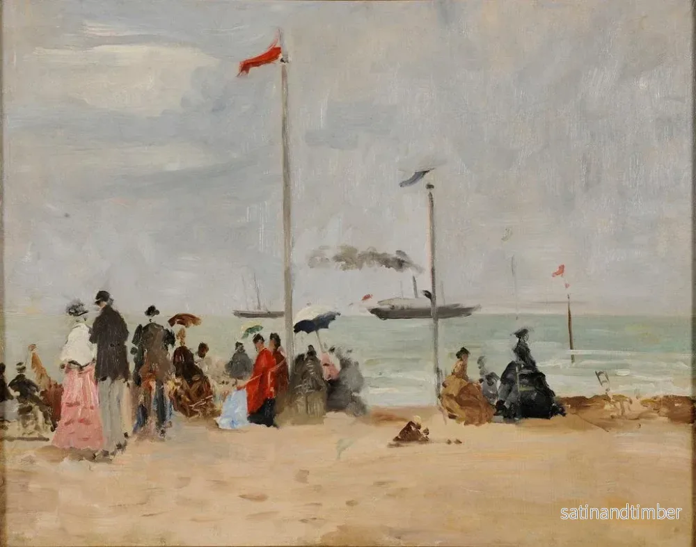 Reproduktion av målningen På stranden i Trouville - Eugène Boudin - Bild 2