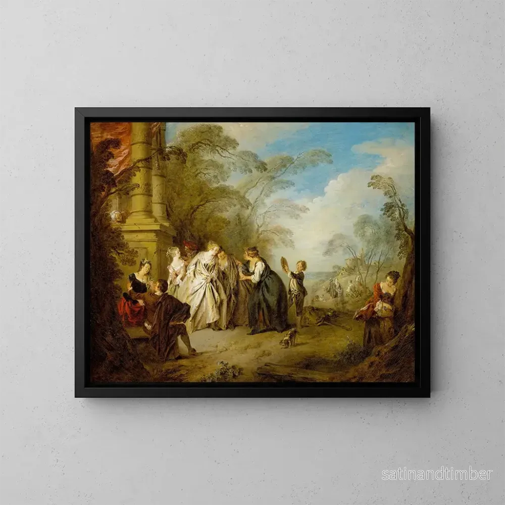Reproduktion av målningen Le devin - Jean-Baptiste Pater