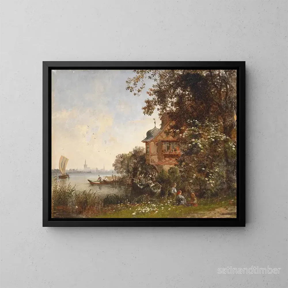 Reproduktion av målningen Vue sur Constance - Karl Weysser
