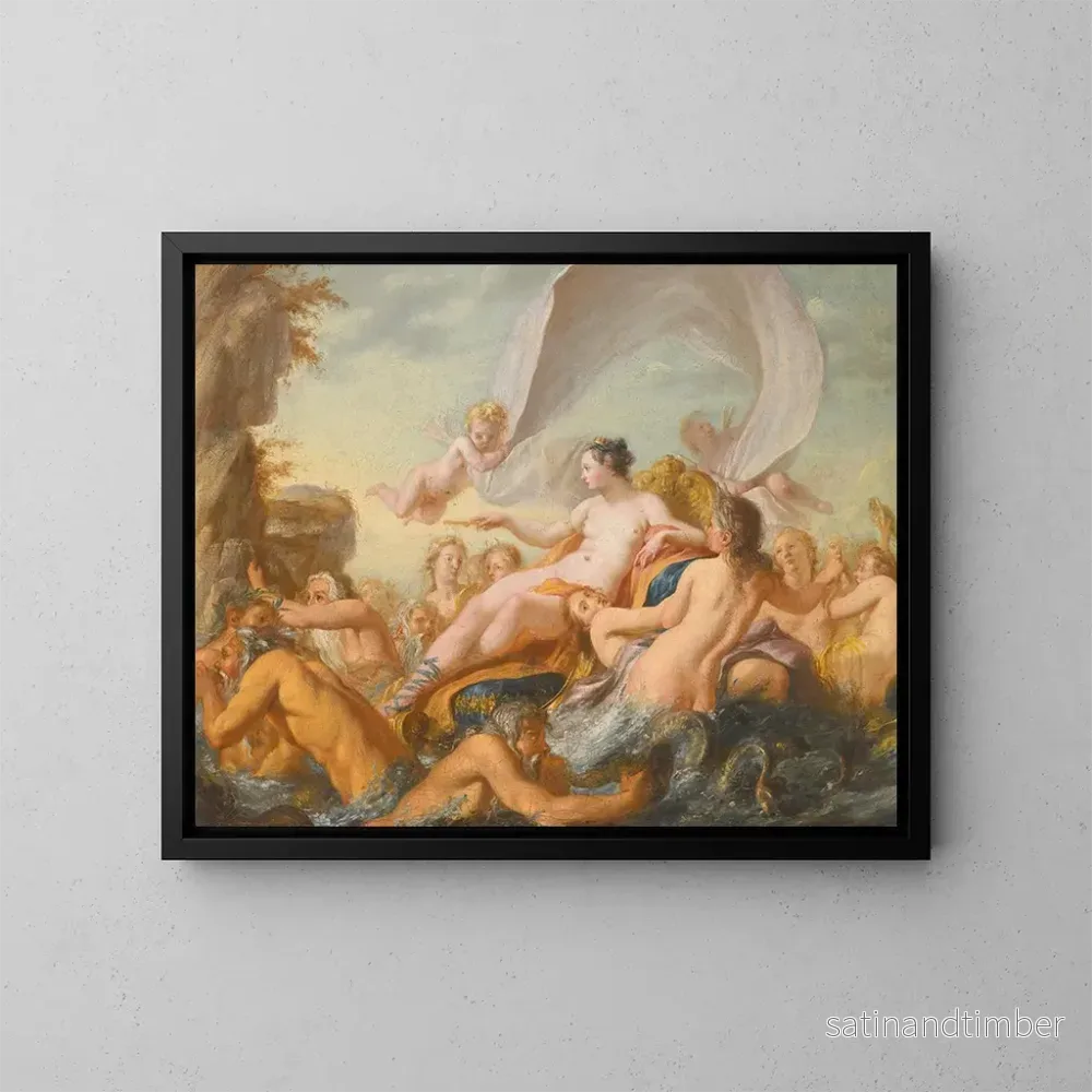 Reproduktion av målningen Le Triomphe de Vénus - Ecole de François Boucher