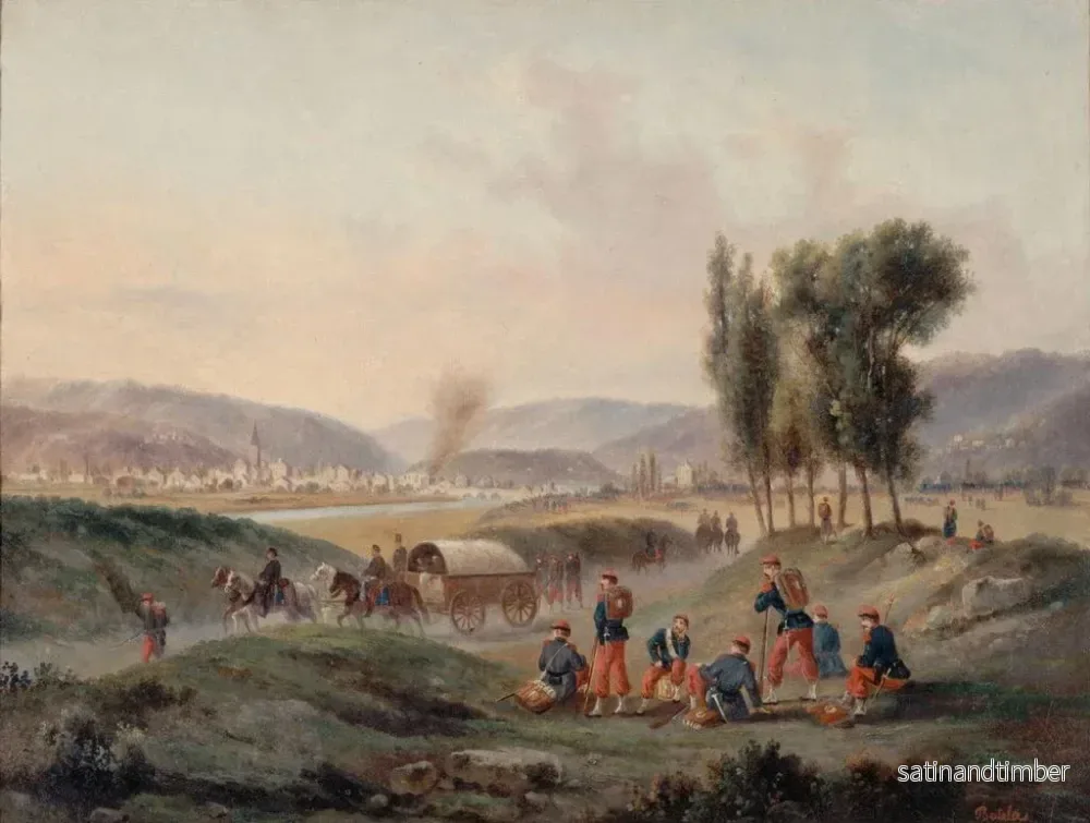 Reproduktion av målningen Sarrebruck efter slaget den 5 augusti 1870 - Gustave Boulanger - Bild 2
