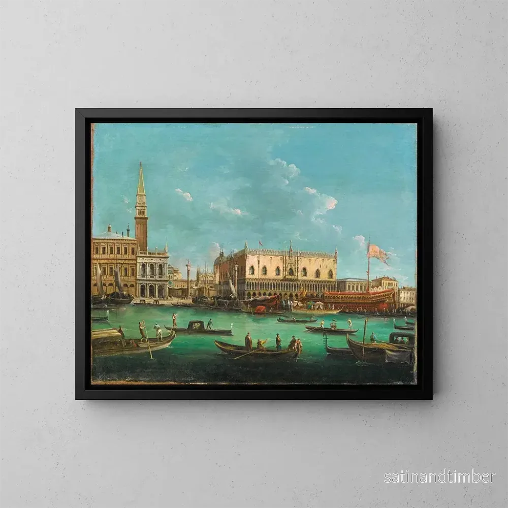 Reproduktion av målningen Le Bucintoro au Molo de Venise le jour de l’Ascension – Giuseppe Bernardino Bison Reproduktion av målningen Le Bucintoro au Molo de Venise le jour de l’Ascension – Giuseppe Bernardino Bison