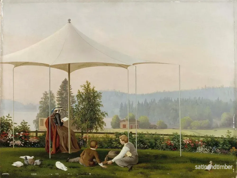 Reproduktion av målningen I trädgården i Haminalahti - Ferdinand von Wright - Bild 2