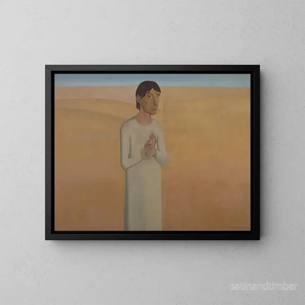 Reproduktion av målningen Kristus i öknen - Gustave Van de Woestijne