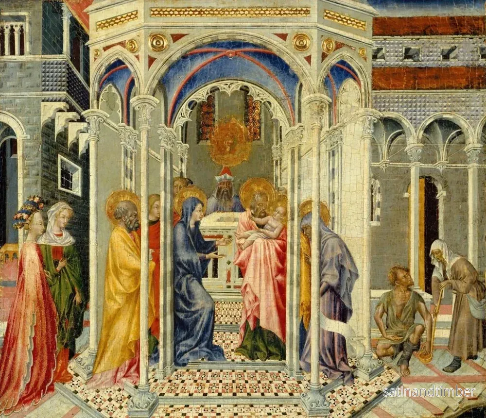 Reproduktion av målningen La Présentation du Christ au Temple - Giovanni di Paolo - Bild 2