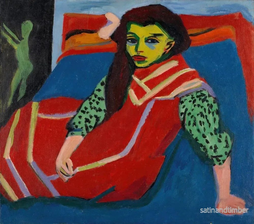 Reproduktion av målningen Flicka sittande - Ernst Ludwig Kirchner - Bild 2