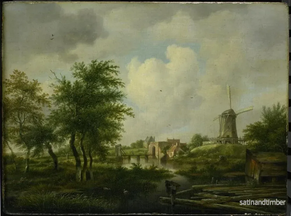 Reproduktion av målningen Le mur en ruine à Amsterdam avec la porte de Wetering vue depuis le Buitensingel - Jan Hulswit - Bild 2