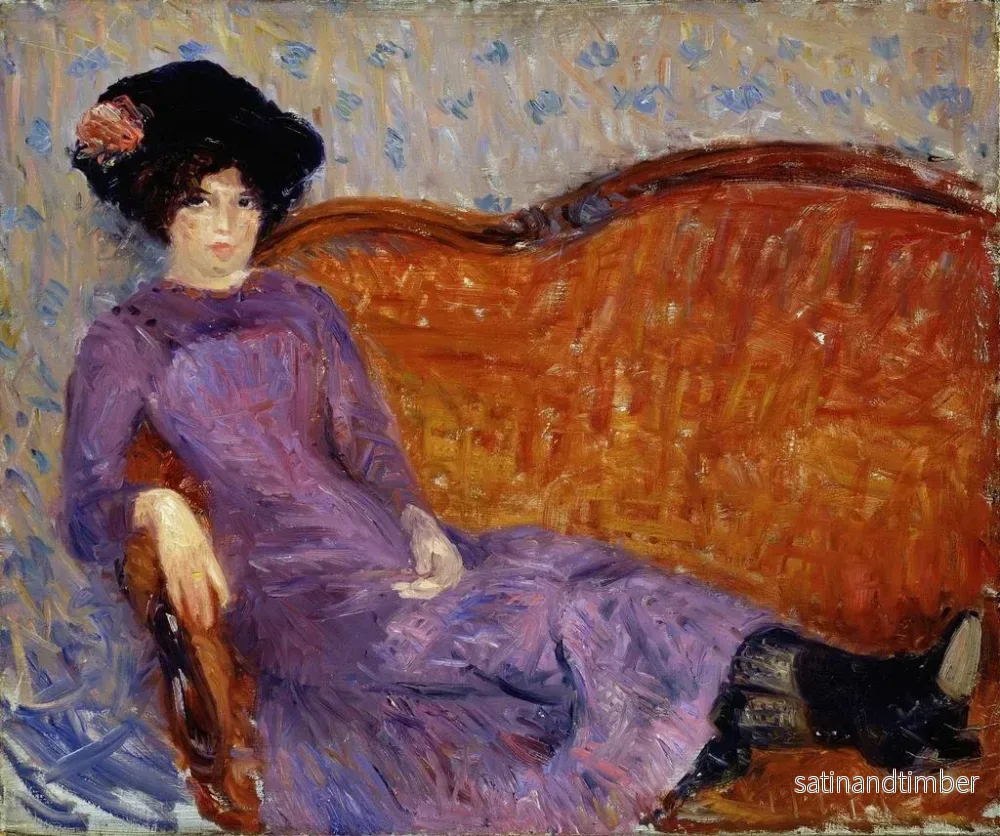 Reproduktion av målningen La robe violette - William James Glackens - Bild 2