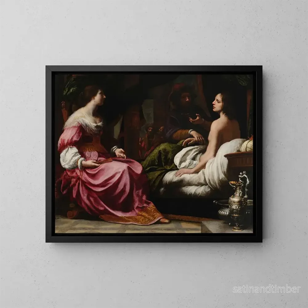 Reproduktion av målningen Antiochus, prins av Syrien, och Stratonice, hans svärmor - Felice Ficherelli