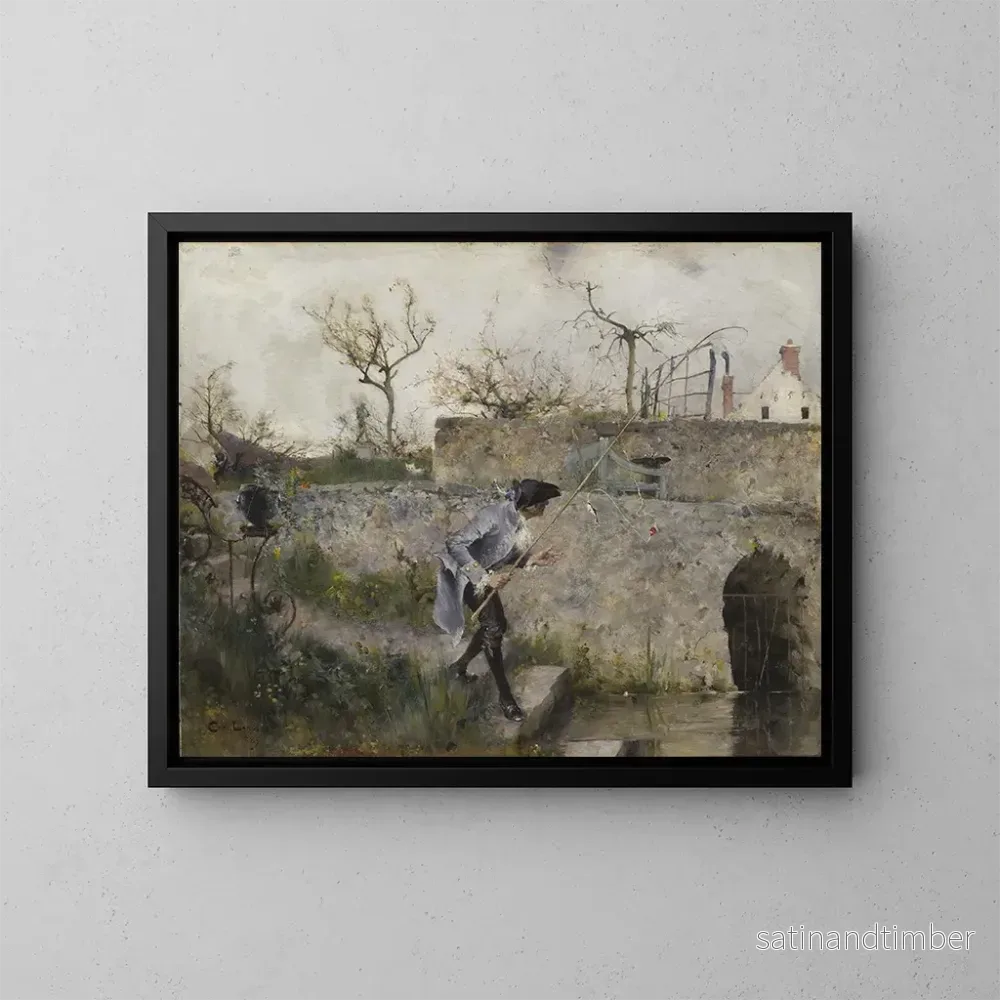 Reproduktion av målningen En tugga - Carl Larsson