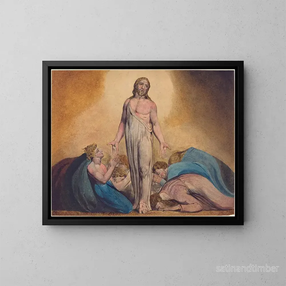 Reproduktion av målningen Le Christ apparaissant à ses disciples après la résurrection - William Blake
