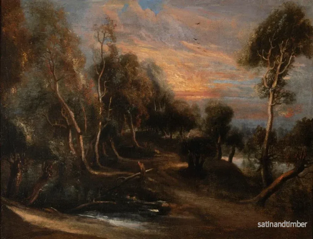 Reproduktion av målningen En skogsscen vid solnedgången - Peter Paul Rubens - Bild 2