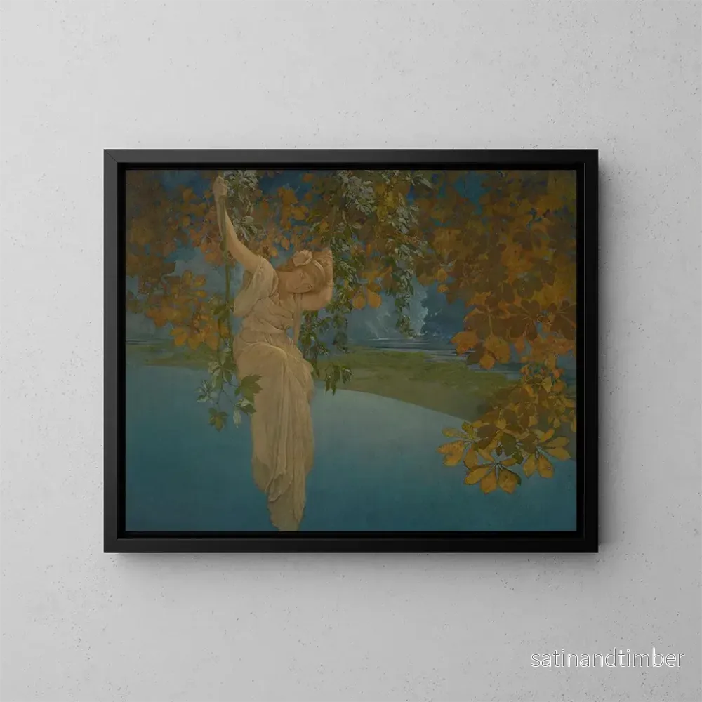 Reproduktion av målningen Rêveries - Maxfield Parrish