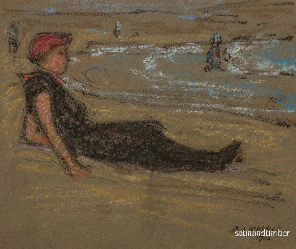 Reproduktion av målningen Flicka vid havet - Elmer Livingston Macrae - Bild 2